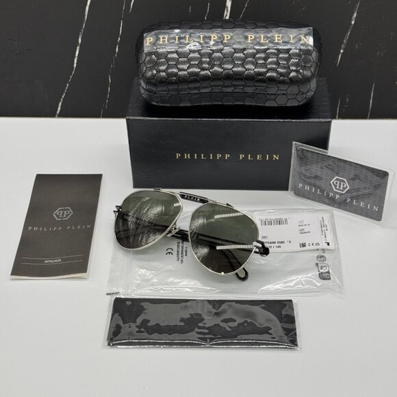 NEW SPP048M 0583 PHILIPP PLEIN SEVENTIES MEN PHILIPP PLEIN SUNGLASSES - Picture 11 of 11